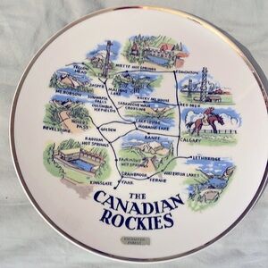 Souvenir Plate of the Canadian Rockies